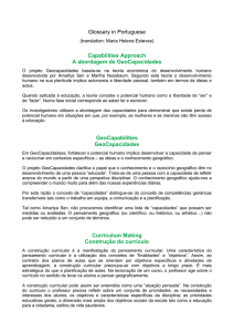 Glossary in Portuguese Capabilities Approach A