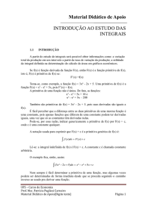 introdução ao estudo das integrais