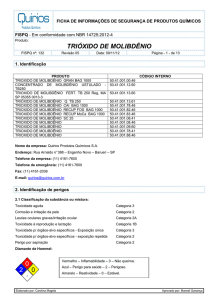 Trióxido de molibdênio - Quirios Produtos Quimícos