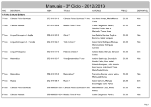 Manuais - 3º Ciclo - 2012/2013