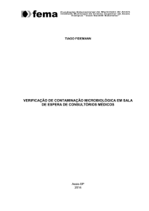 verificação de contaminação microbiológica em sala de espera de