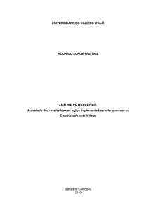 0 UNIVERSIDADE DO VALE DO ITAJAÍ RODRIGO JORGE
