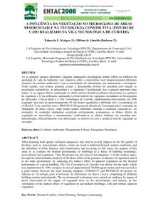 a influência da vegetação no microclima de áreas