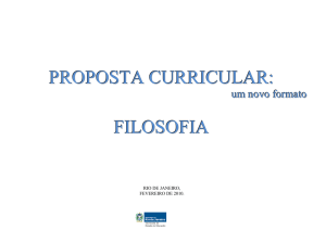 proposta curricular: filosofia