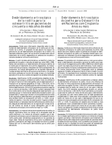 Desbridamiento artroscópico de la rodilla para la osteoartritis en