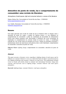 Atmosfera do ponto de venda, luz e comportamento do consumidor