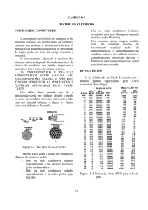 CAPÍTULO 6 MATERIAIS ELÉTRICOS FIOS E CABOS