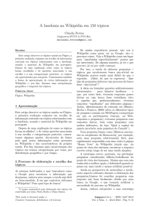 A lusofonia na Wikipédia em 150 tópicos