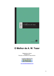 O Melhor de AW Tozer - Projeto Luz do Mundo