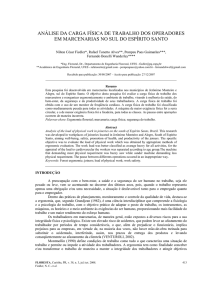 análise da carga física de trabalho dos operadores em marcenarias