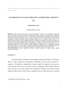 A alternância causativa/incoativa em espanhol como L1 e L2