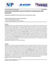 radiografia panorâmica para extração dos terceiros molares