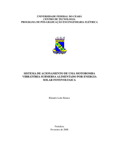 sistema de acionamento de uma motobomba vibratória