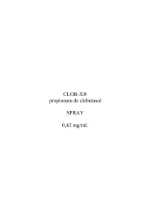 CLOB-X® propionato de clobetasol SPRAY 0,42 mg/mL