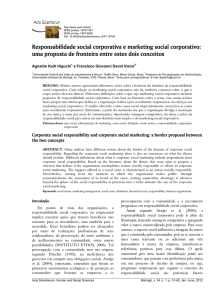 Responsabilidade social corporativa e marketing social