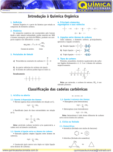 Classificação das cadeias carbônicas Química Introdução à