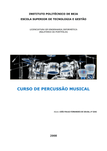 Relatório - Curso de Percussão Musical
