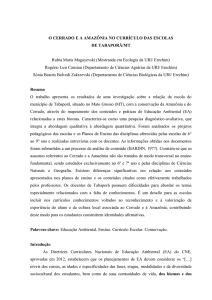 o cerrado e a amazônia no currículo das escolas