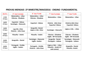 PROVAS MENSAIS -2º BIMESTRE/MAIO2016