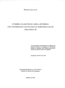 O Timbira falado pelos Canela Apãniekrá