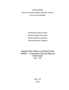 MARKETING PARA COOPERATIVAS CAMDA Cooperativa Agrícola