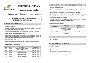 Orientações para o 2º bimestre