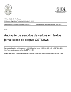 Anotação de sentidos de verbos em textos jornalísticos