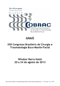 anais - Revista de Cirurgia e Traumatologia Buco-Maxilo