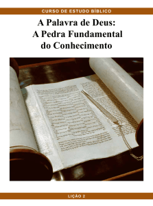 A Palavra de Deus: A Pedra Fundamental do