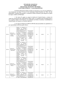 ESTADO DO AMAZONAS MUNICÍPIO DE BORBA PREFEITURA