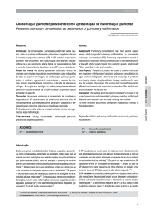 Condensação pulmonar persistente como apresentação de