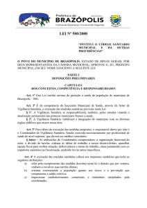 Lei Municipal - 500 - 2000 / Código Sanitário Municipal