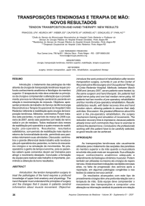 transposições tendinosas e terapia de mão: novos resultados