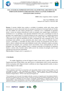 uma análise da expressão sintática da estrutura - cepae-ufu