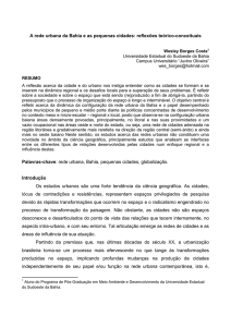 A rede urbana da Bahia e as pequenas cidades: reflexões
