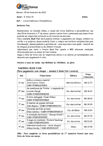 (Para pagamento com cheque - nominal à Book Fair