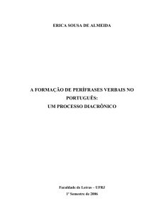 a formação de perífrases verbais no português: um processo