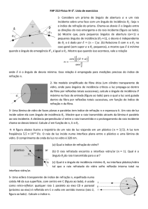 FAP 212-Física IV-2°. Lista de exercícios 1