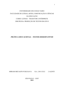 prática educacional – textos dissertativos