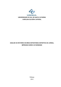 ANÁLISE DO RETORNO DE MÍDIA ESPONTÂNEA ESPORTIVA NO