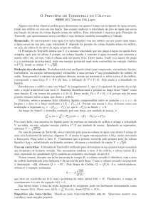 O Princípio de Torricelli no Cálculo