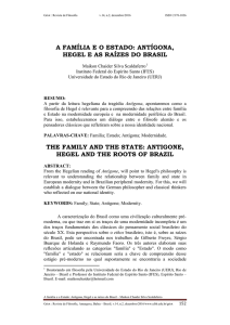 A FAMÍLIA E O ESTADO: ANTÍGONA, HEGEL E AS RAÍZES DO