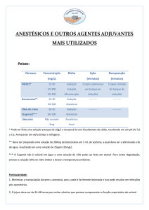 anestésicos, analgésicos e antibióticos