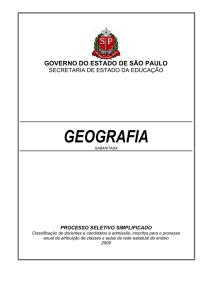 Prova de Geografia