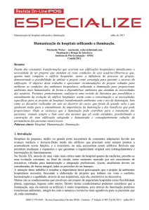 Humanização de hospitais utilizando a iluminação.