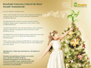 Resultado Concurso Cultural de Natal Sicredi! #natalsicredi