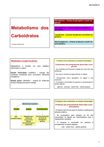 metabolismo dos carboidratos