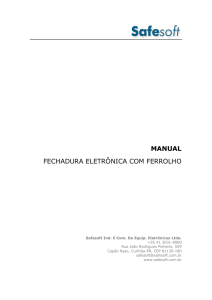 MANUAL FECHADURA ELETRÔNICA COM FERROLHO