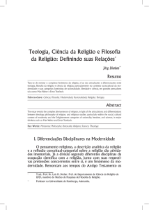 Teologia, Ciência da Religião e Filosofia da