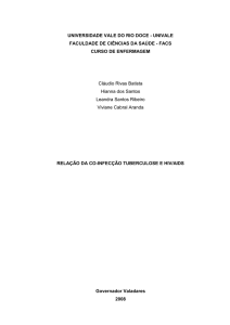 tcc co-infecçao tbc-hiv/aids - Universidade Vale do Rio Doce